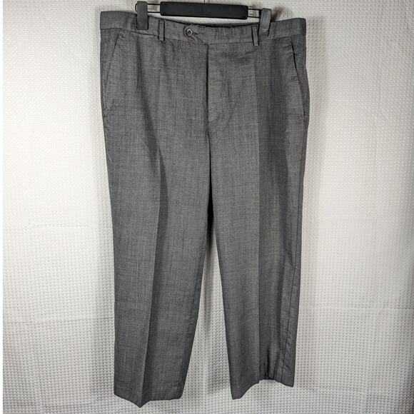 Carolina Herrera Pants 38x27 Mens Gray Wool Dress Slacks Made In Spain Flawed - Picture 1 of 6